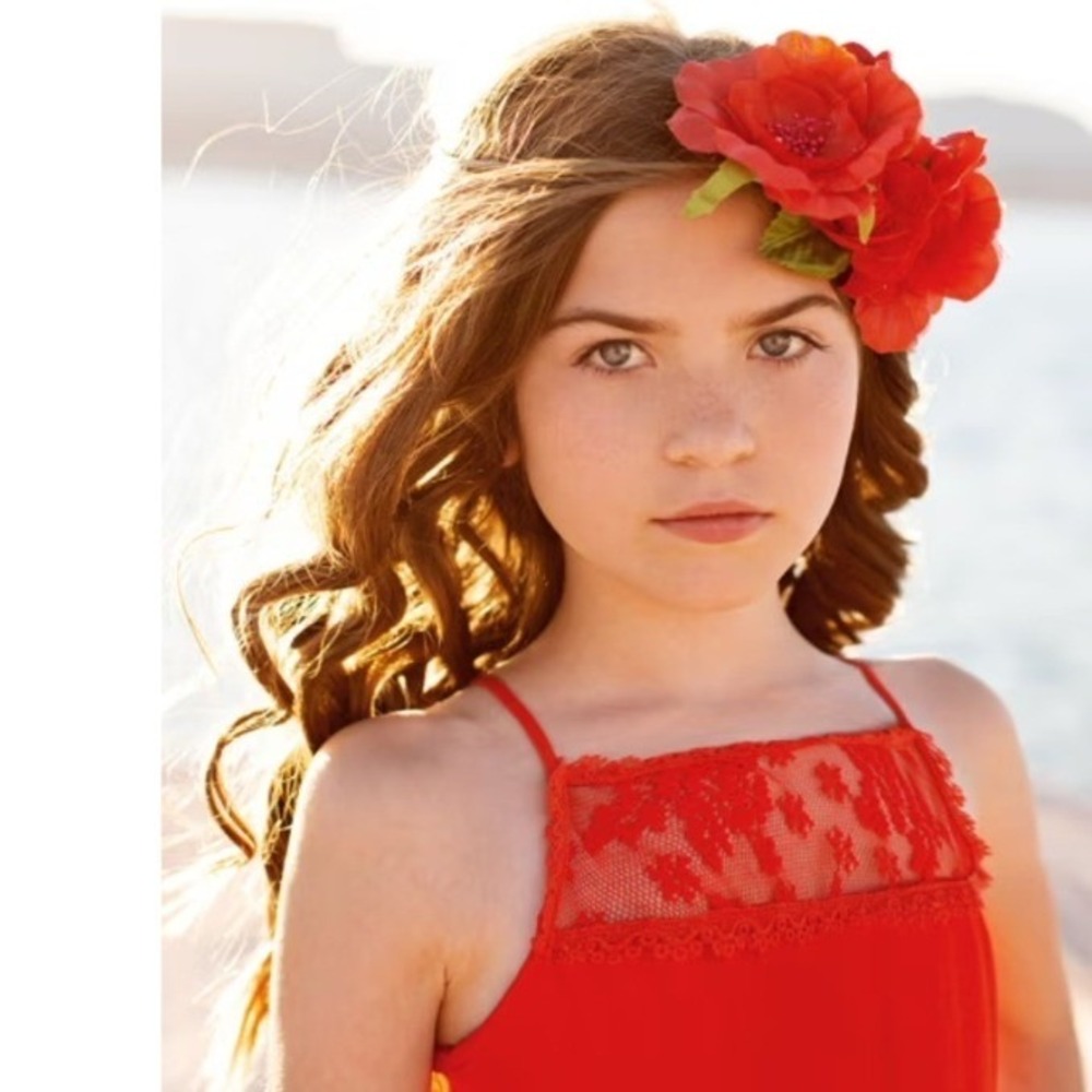 Joyfolie Orly Flower Crown Chili Pepper Red Floral Headband 83000175 OS Boho NWT